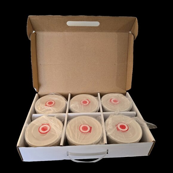 NWOT 6 Piece Ceramic Bowl Set with Lids - Picture 2 of 5